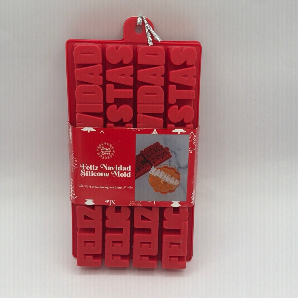 Feliz Navidad Christmas Silicone Mold by Tinsel‎ and Elves